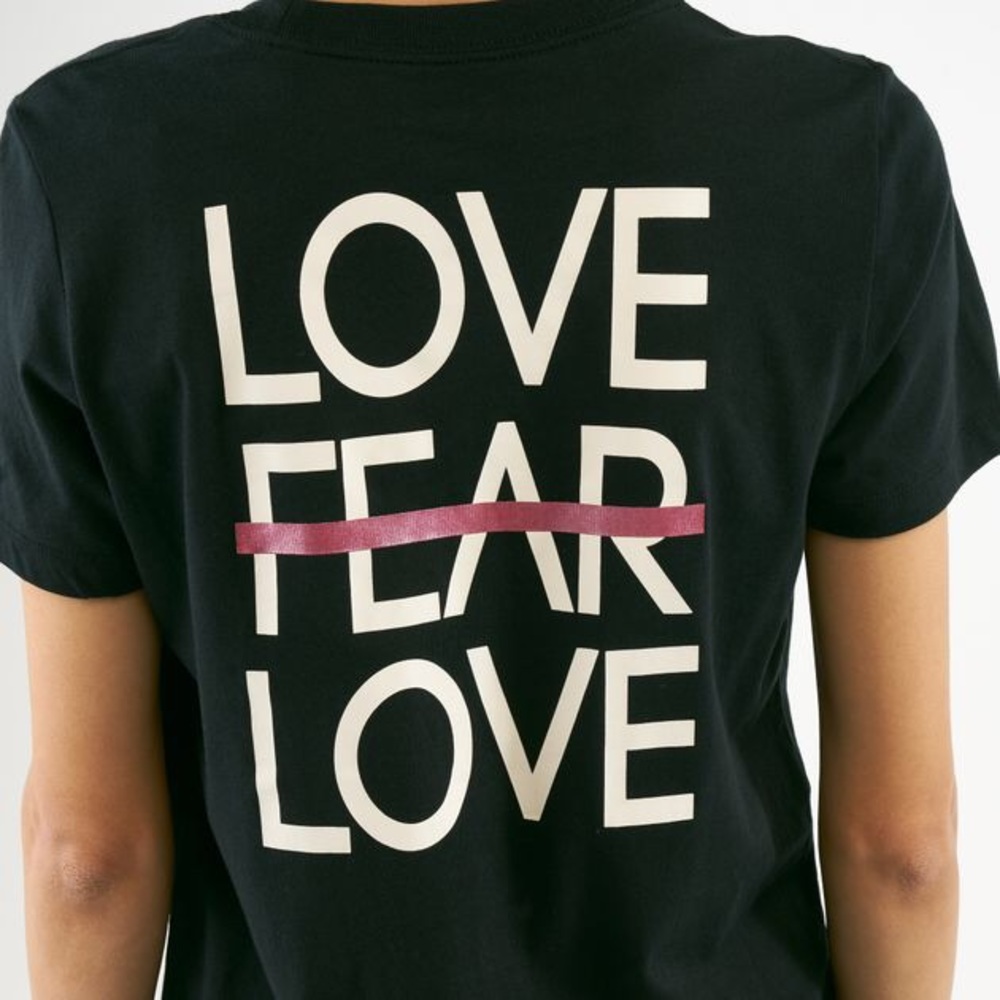 Converse black love fear love tee T-shirt